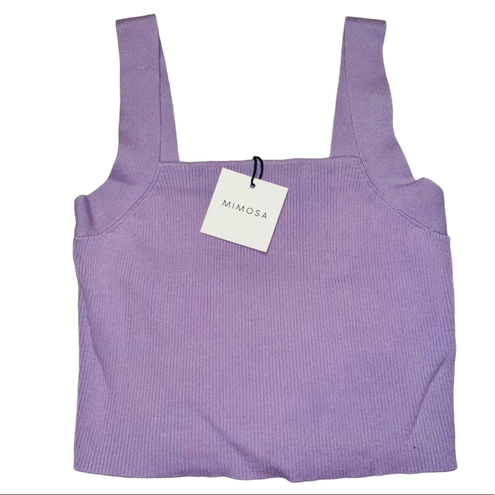 Lavender Ribbed Crop Top